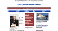 Desktop Screenshot of anwaltskanzlei-haegele-kempten.de