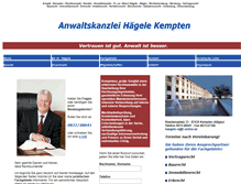 Tablet Screenshot of anwaltskanzlei-haegele-kempten.de